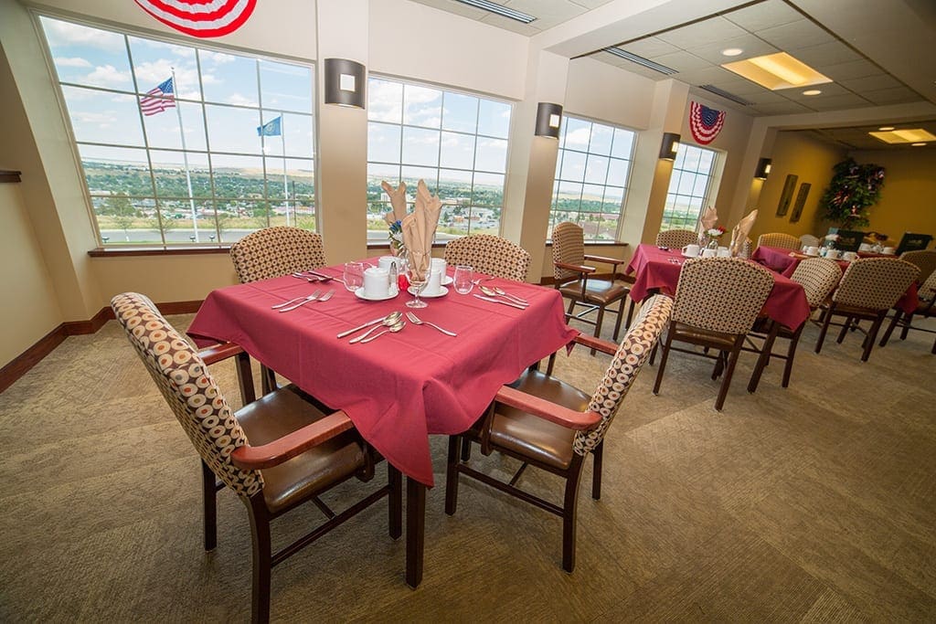 Main Dining Area with a view at The Village at Skyline Pines